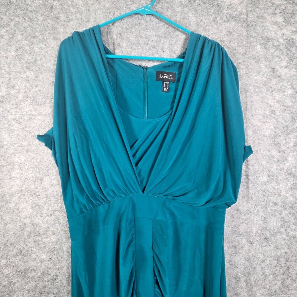Adrianna Papell Women's Sleeveless Cocktail Party Dress Blue Size 12 Modest - Picture 3 of 11